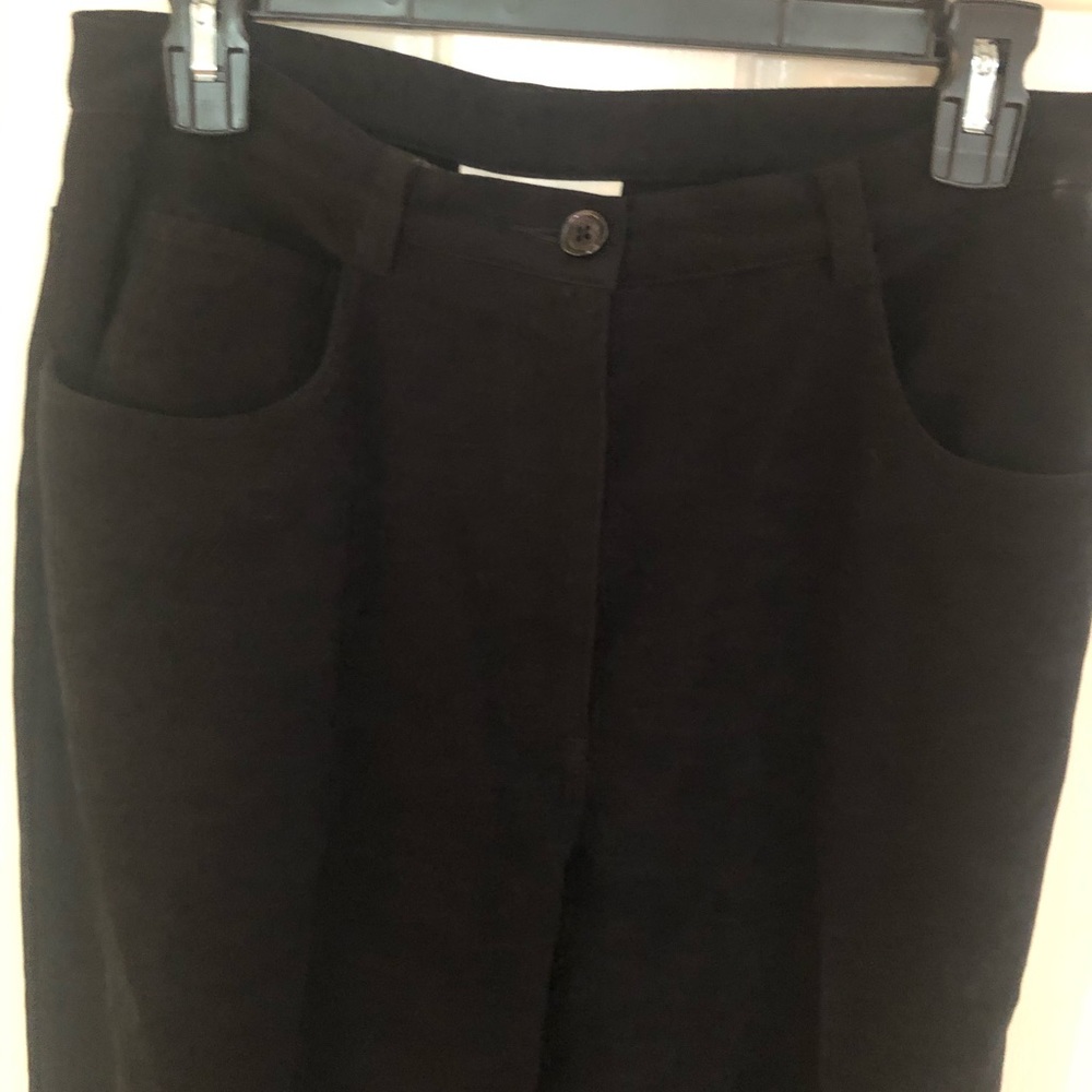 Casual Corner Black Soft Faux Microsuede Pants 8